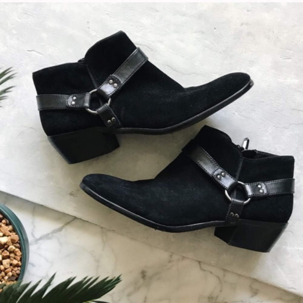 Sam Edelman Black Phoenix Suede Ankle Boots